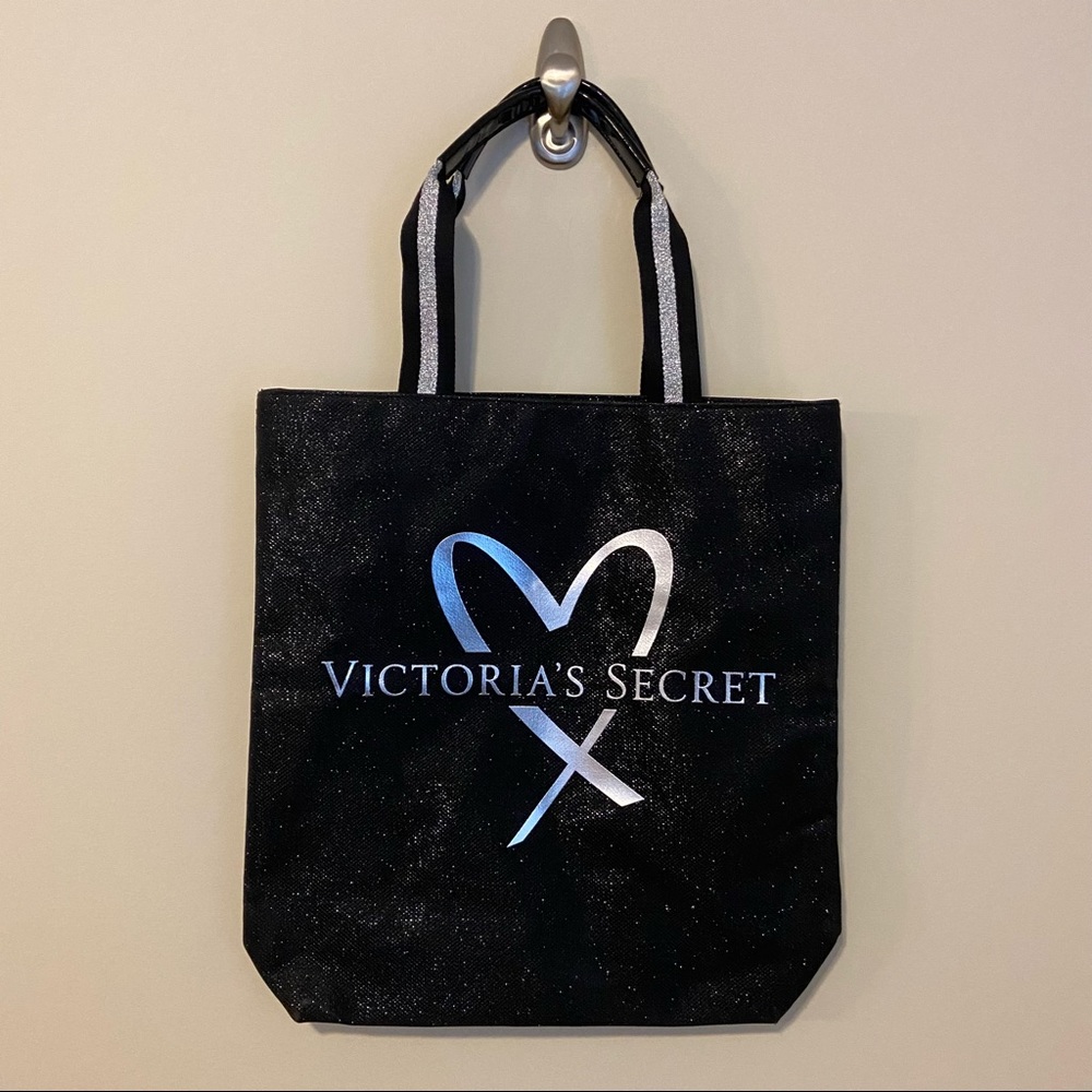 New Victoria Secret Black Sparkle Tote